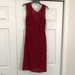 BRAND NEW WITH TAGS Ralph Lauren red lace dress